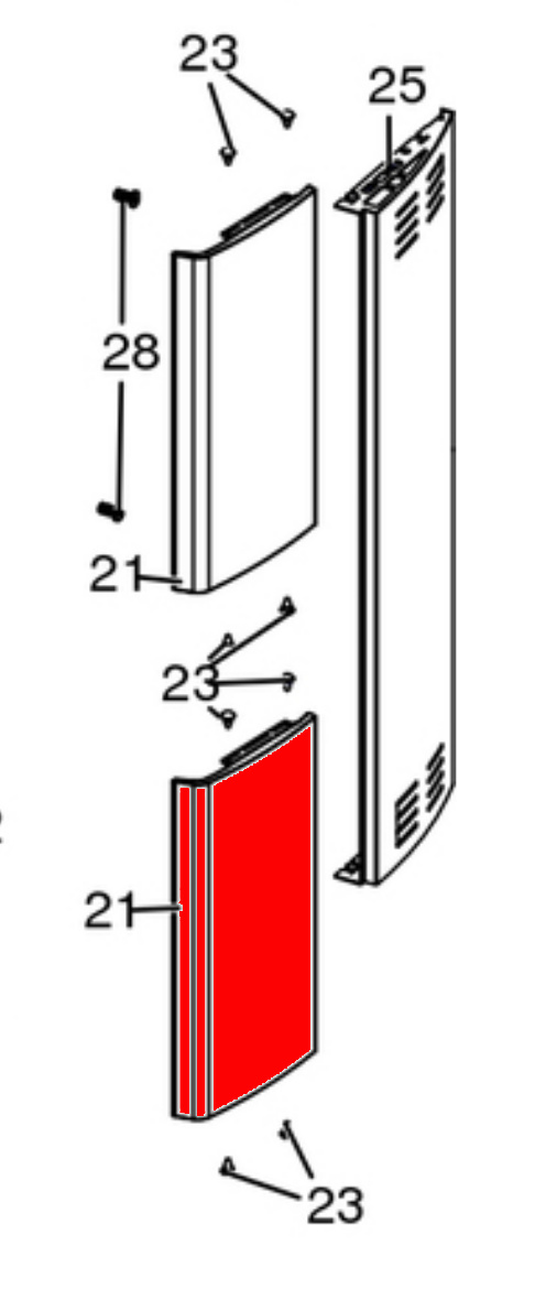MCZ STAR Comfort Air 10 UP! M1 Seitenverkleidung rechts unten weiß